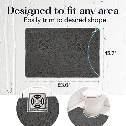 Sutera SlideGuard Bath Mat odor-resistant coating reduces lingering smells.