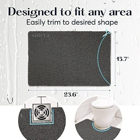Sutera SlideGuard Bath Mat odor-resistant coating reduces lingering smells.