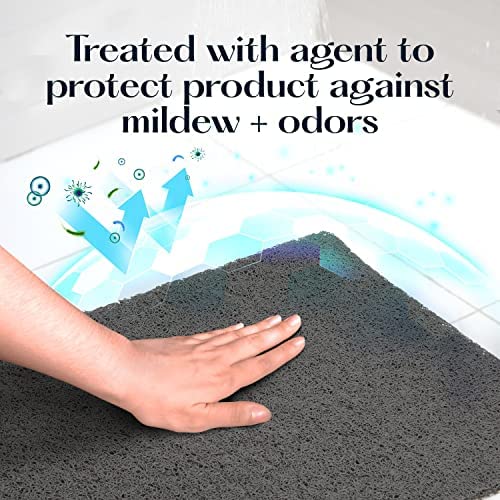 Sutera SlideGuard Bath Mat phthalate-free PVC for safe daily use.