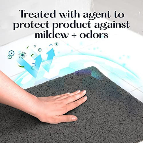 Sutera SlideGuard Bath Mat phthalate-free PVC for safe daily use.