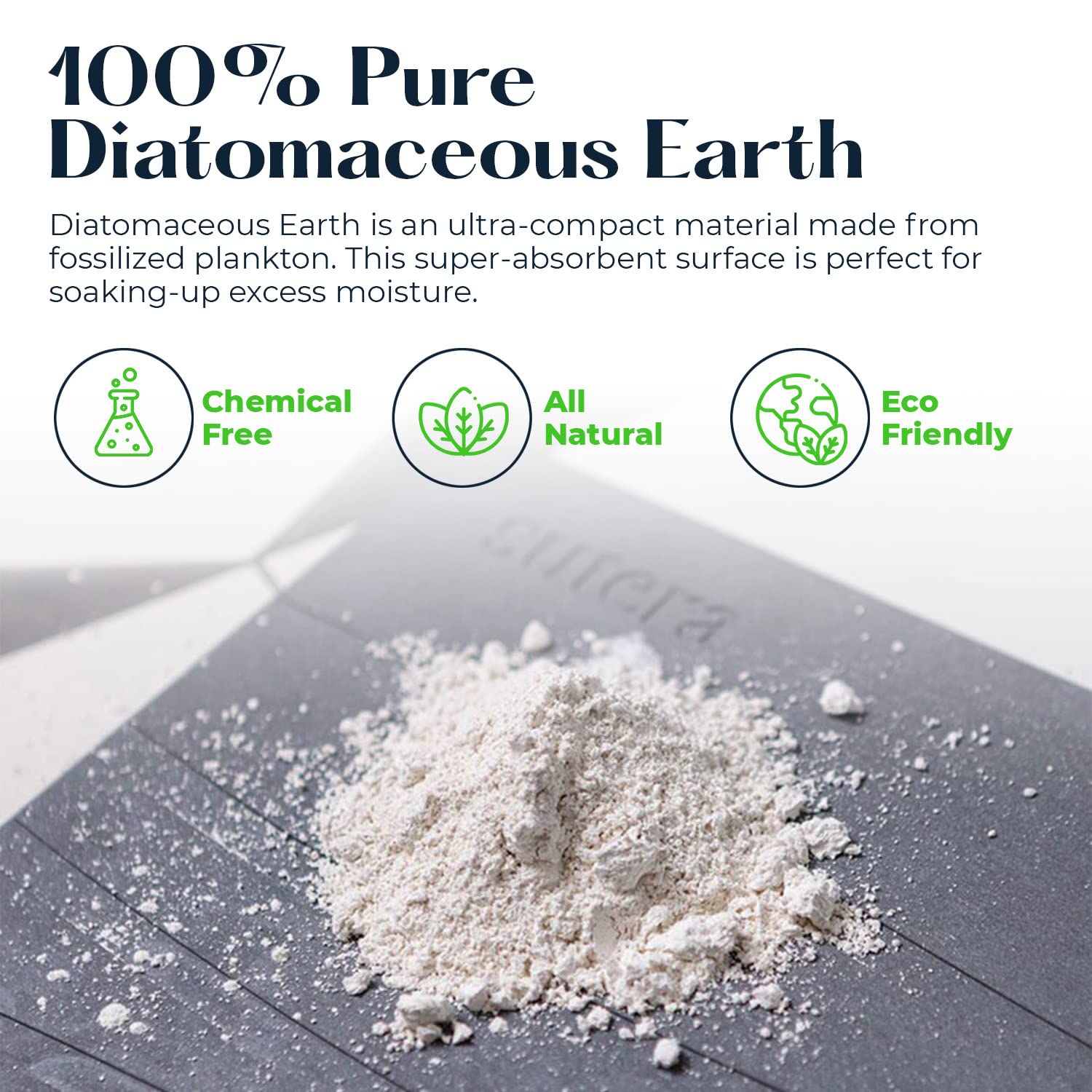SUTERA Stone Bath Mat quick-dry surface demonstrates fast water evaporation after showers.