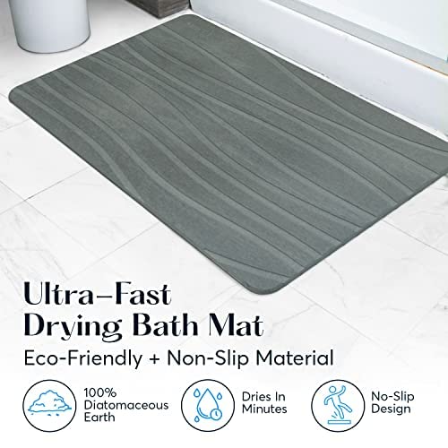 SUTERA Stone Bath Mat close-up reveals smooth, cooling surface.