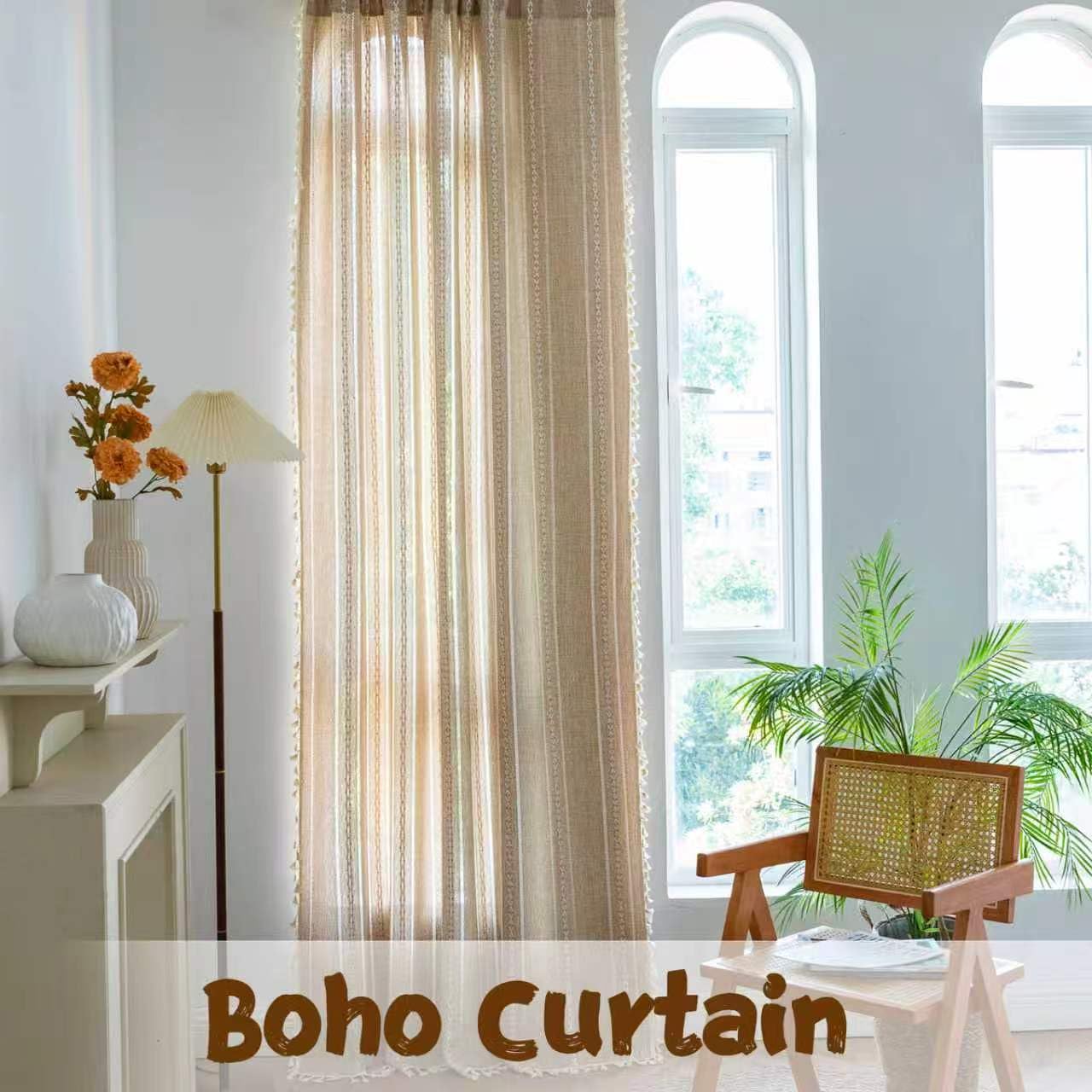 Sutuo Home natural color curtain complements neutral interior palettes