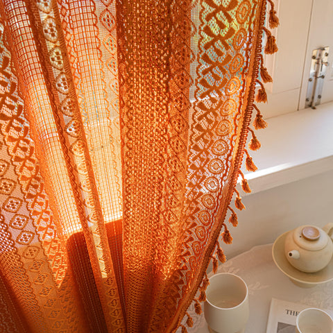Sutuo Home rustic farmhouse style curtain complements vintage interiors.
