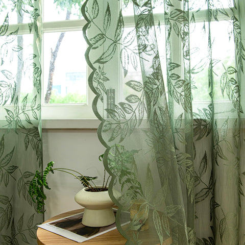 Sutuo Home sheer lace lets sunlight while preserving privacy.