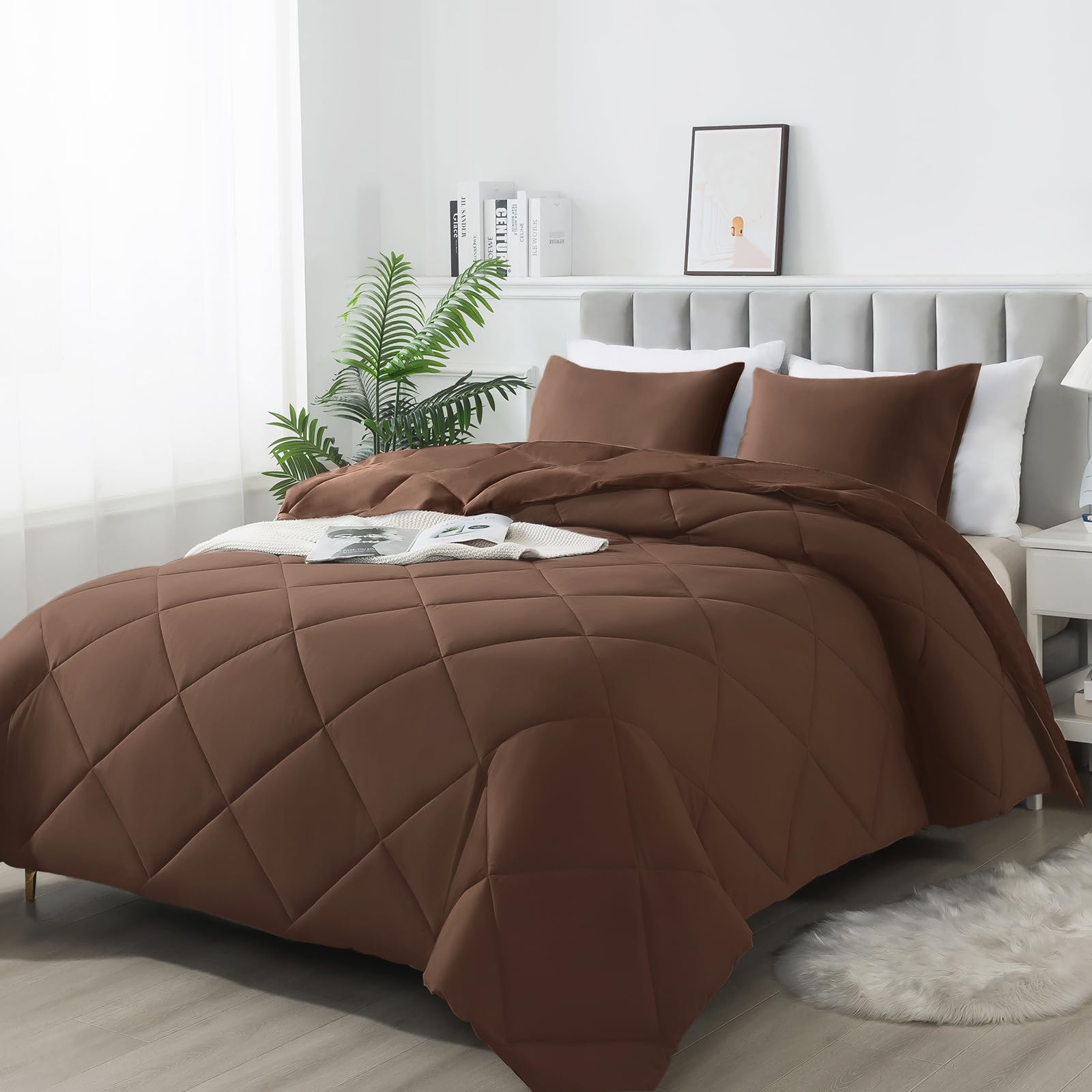 SUVAMJAM reversible comforter in chocolate for year-round style