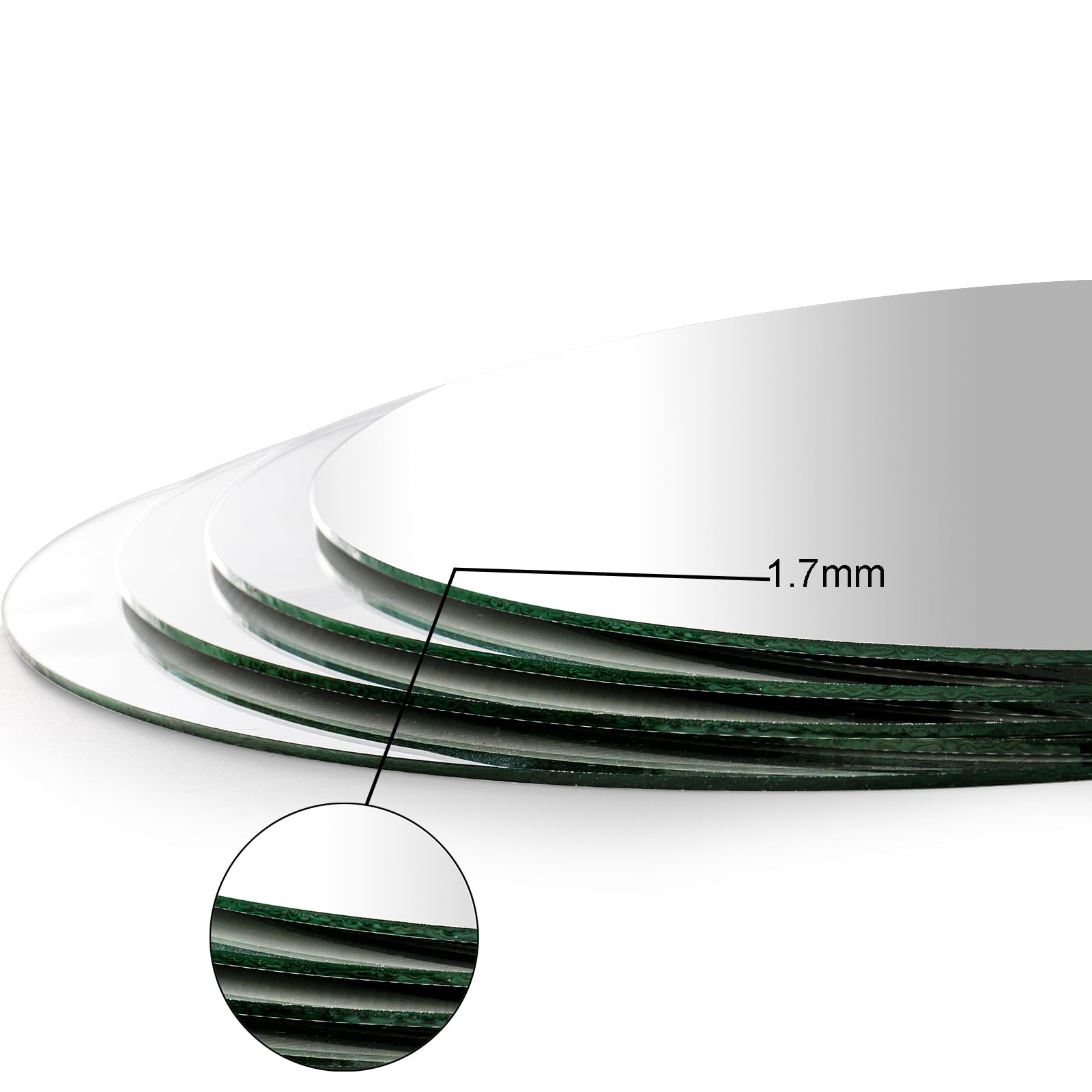 Suwimut wall-mount round mirror tiles add modern light reflection