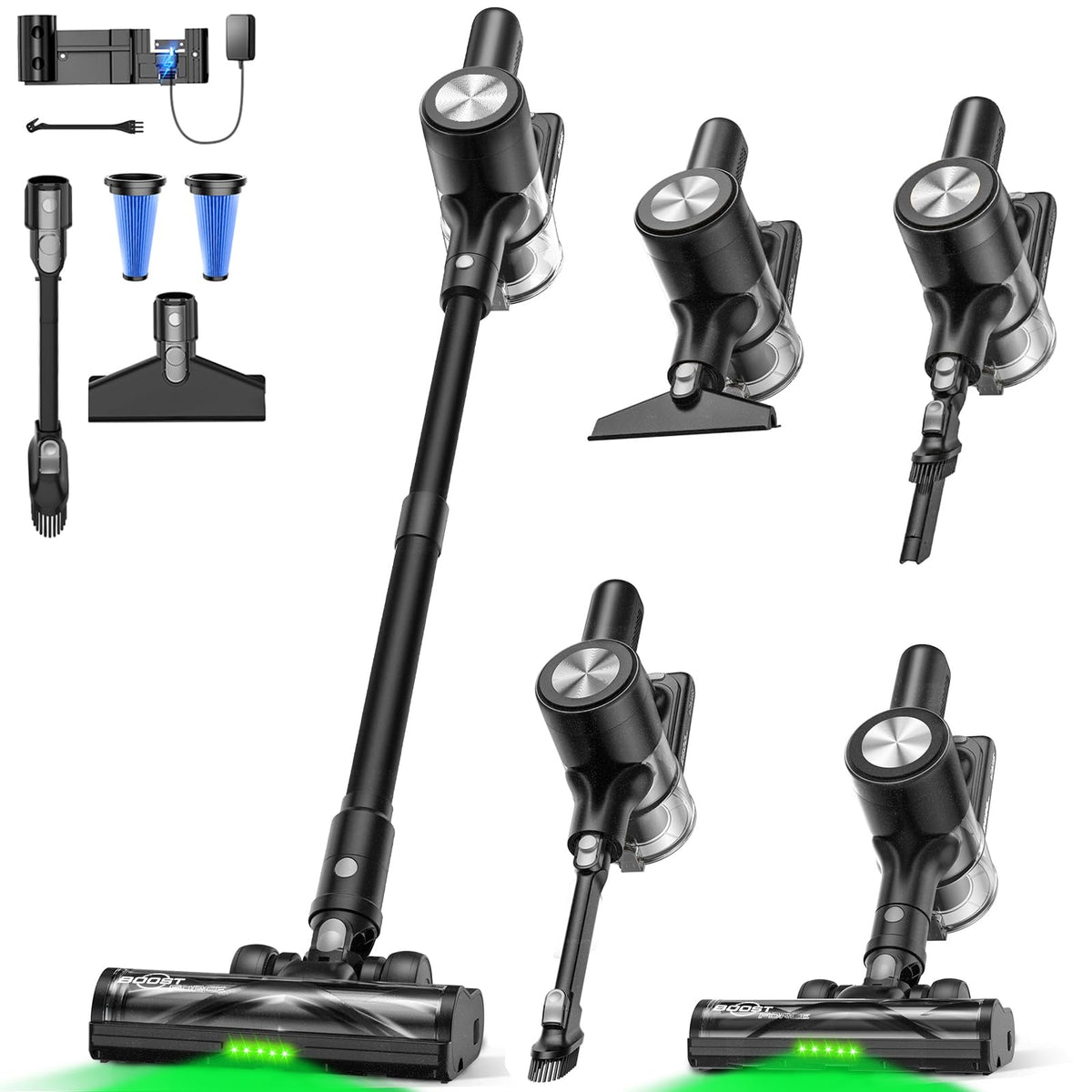 SUXIANGVAC cordless vacuum on its self-standing dock for easy charging and storage.