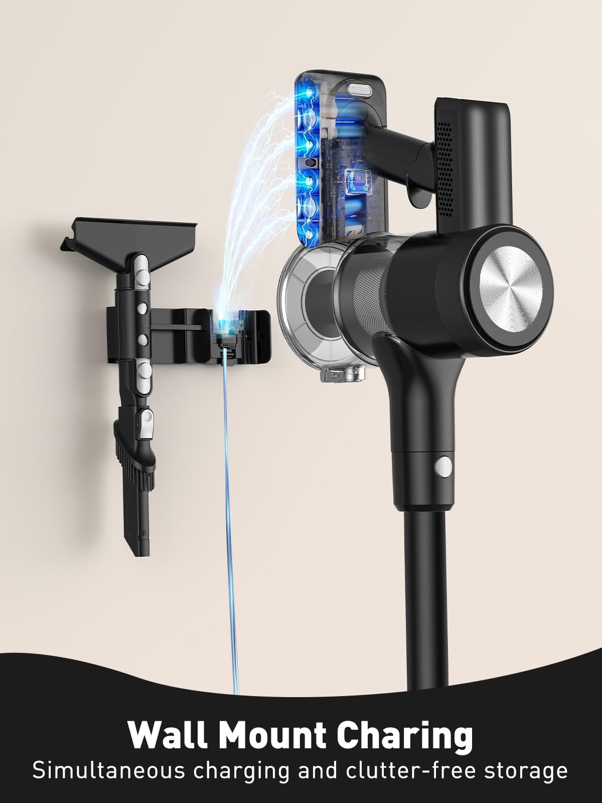 SUXIANGVAC lightweight attachments simplify above-floor cleaning.