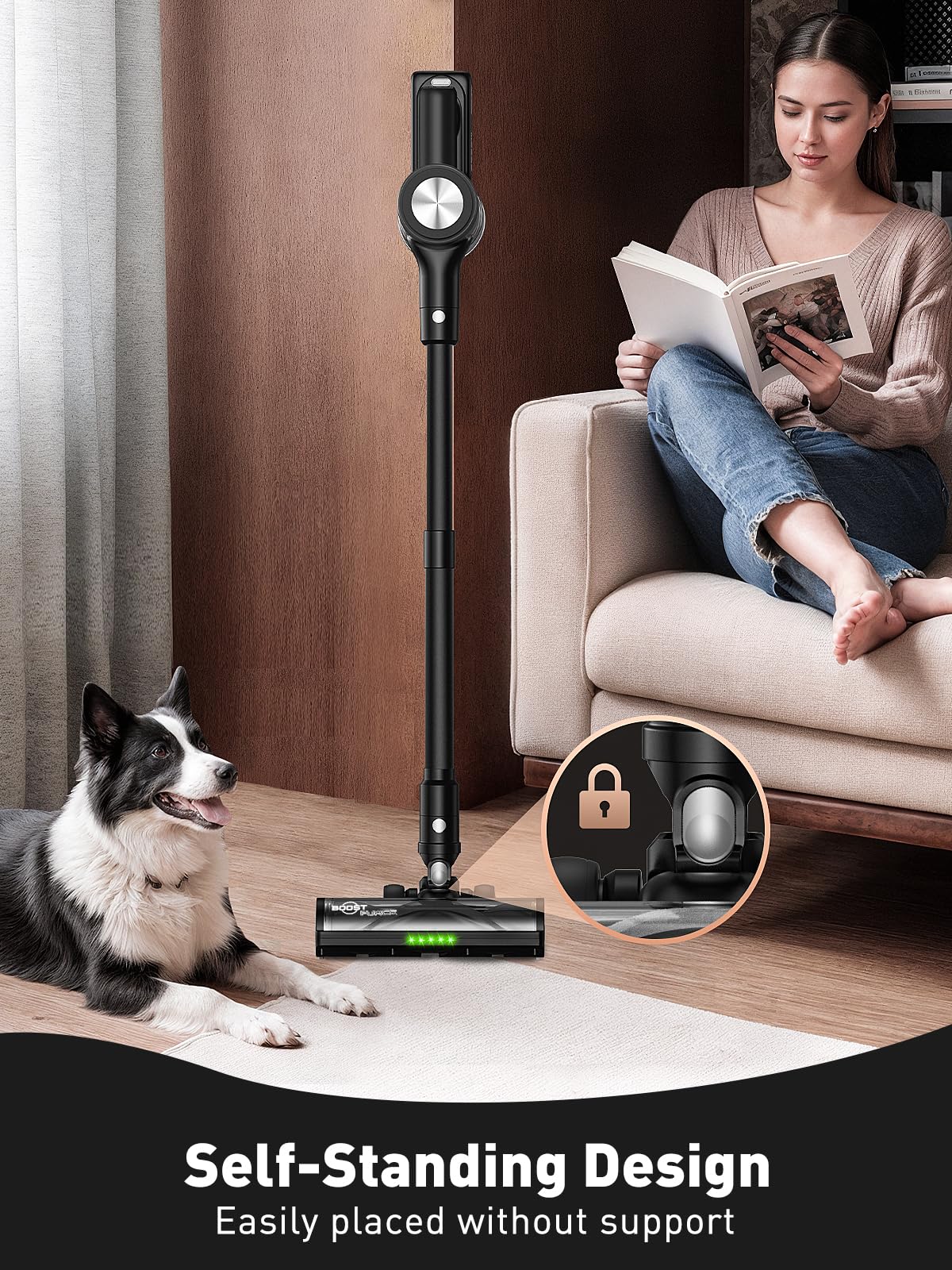 SUXIANGVAC pet hair destroyer brush grips fur without tangling on surfaces.
