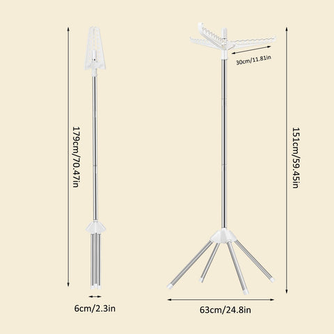 SUYU 360-degree rotation access helps reach every garment easily.