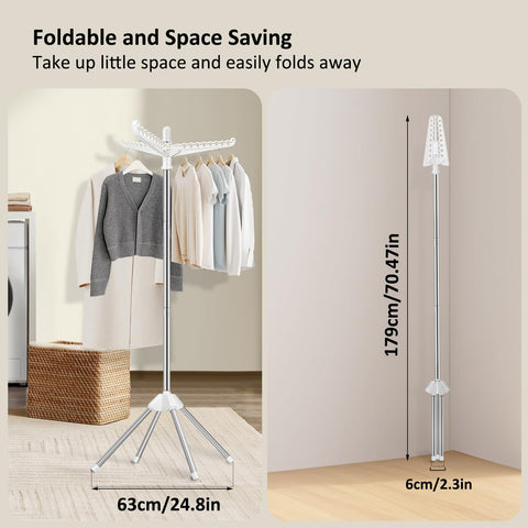 SUYU drying rack four legs stability supports heavier loads without wobble.
