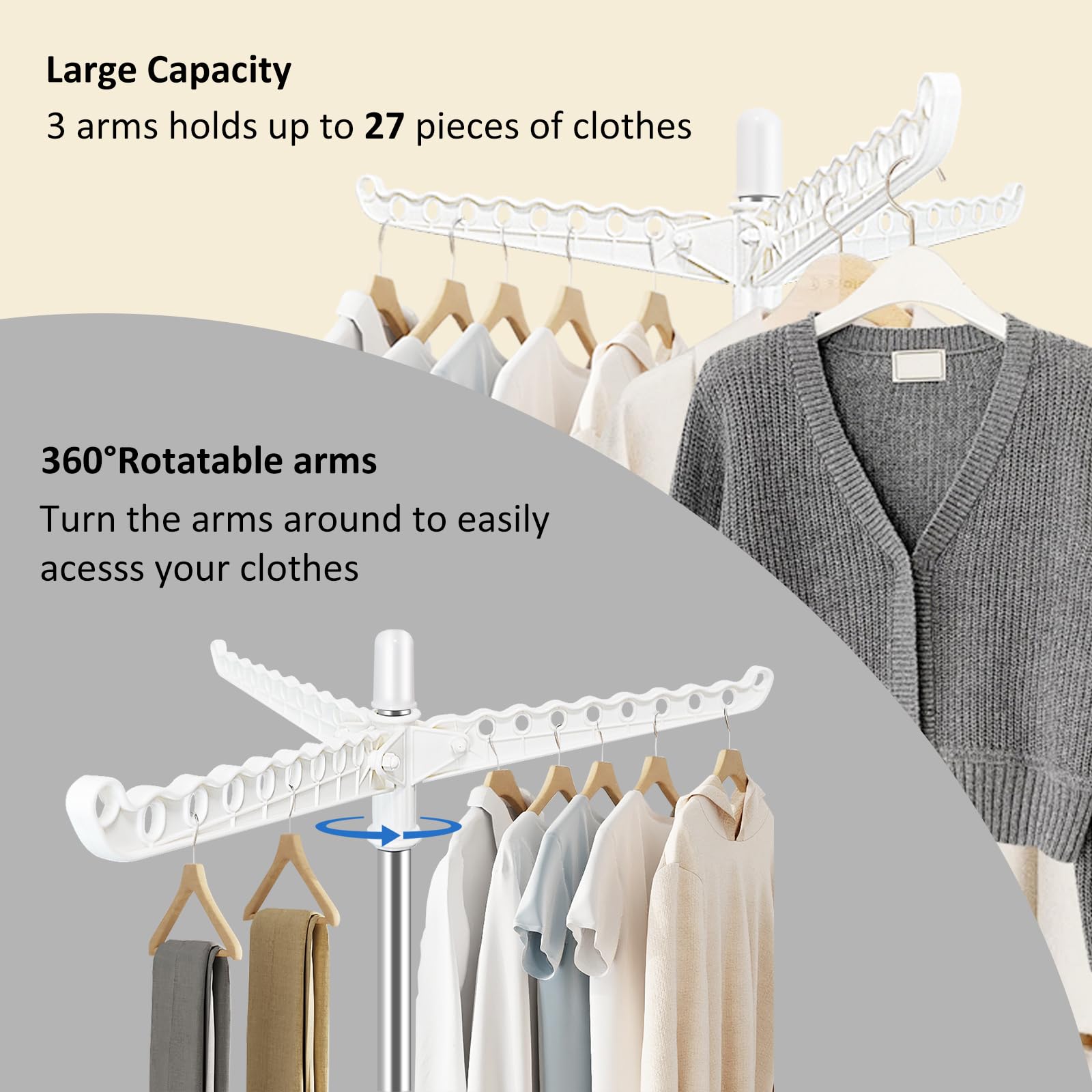SUYU indoor clothes airer stainless steel for durability and year-round use.