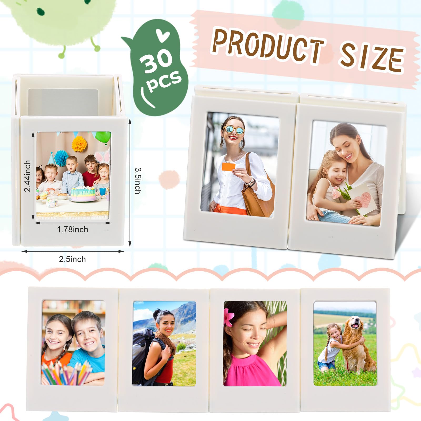 Suzile mini magnetic picture frames hung on wall for a flexible photo wall