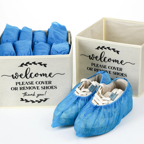 Suzile front with welcome message guides guests to cover shoes