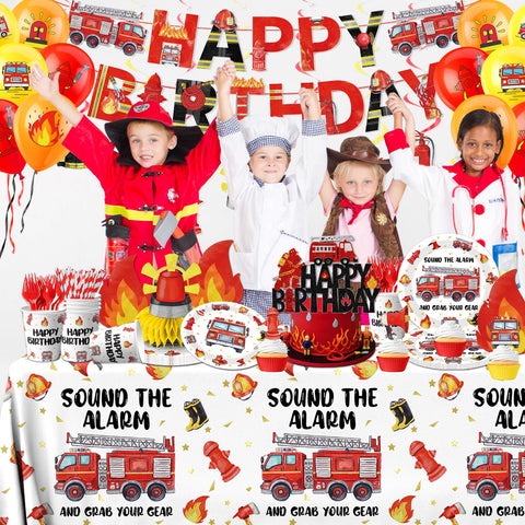 Suzkoqo Fire Truck hanging swirls embellish ceilings with playful motion.