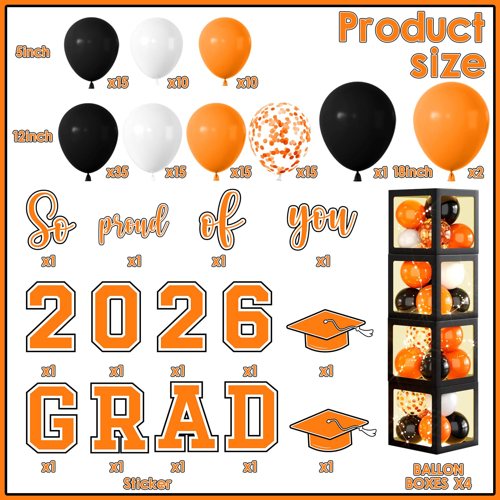 Suzkoqo So Proud of You banner adds a heartfelt touch to the grad celebration