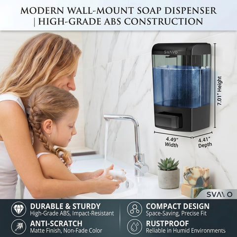 SVAVO wall mount emphasizes space-saving design ideal for compact kitchens and bathrooms.