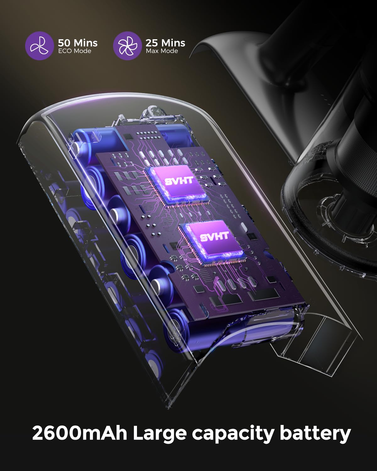 SVHT smart corner LED lighting reveals hidden dust during cleaning