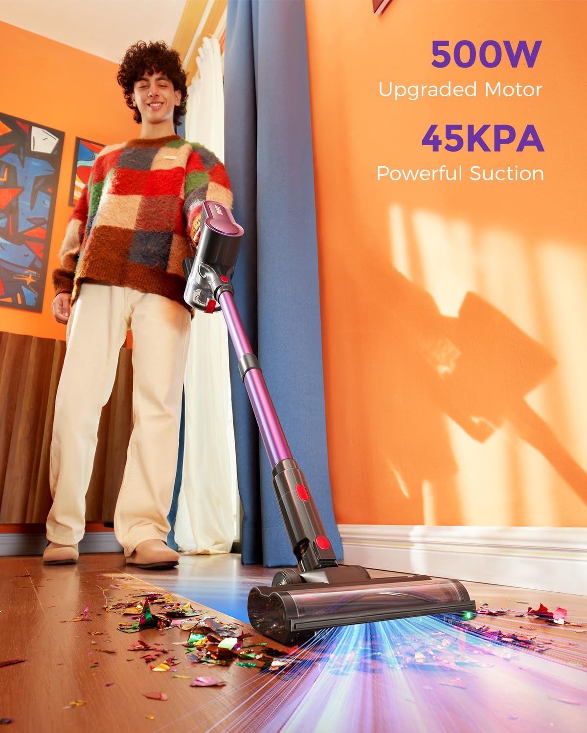 SVHT stick vacuum with 50-minute runtime for whole-house cleaning