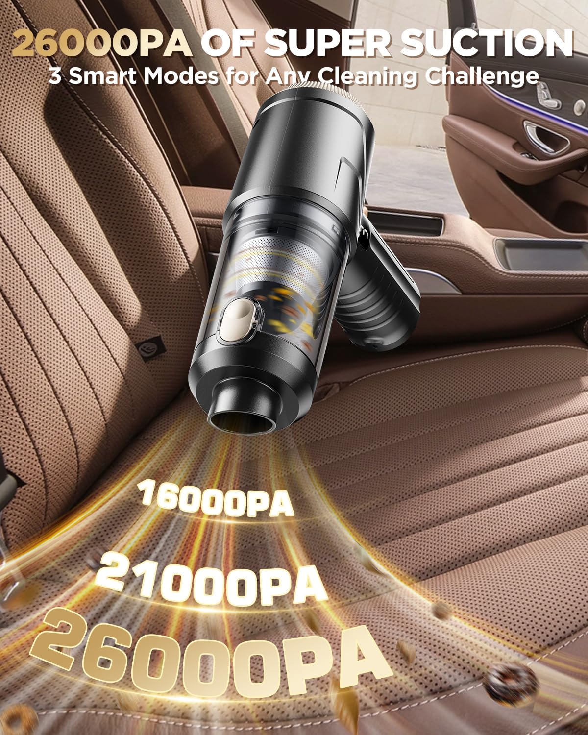 Svoko handheld vacuum shows a brushless motor for efficient cleaning.