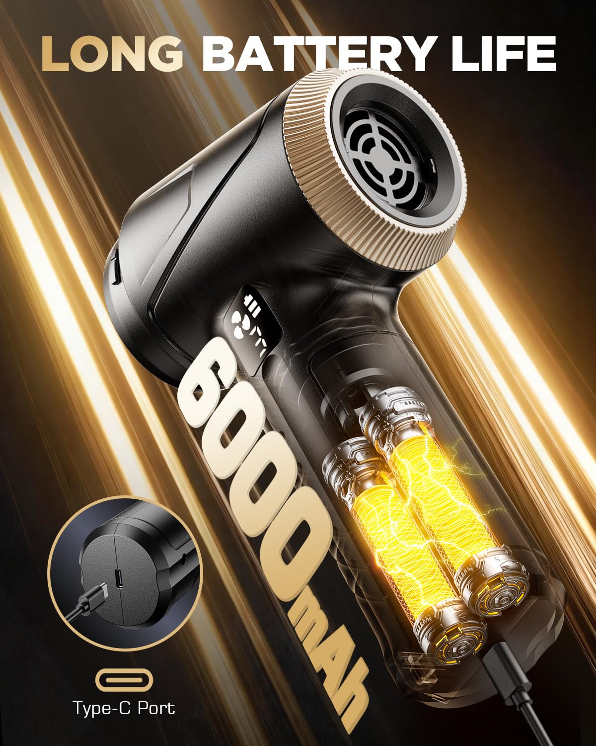 Svoko handheld vacuum LED light illuminates hidden dust for precise cleaning.
