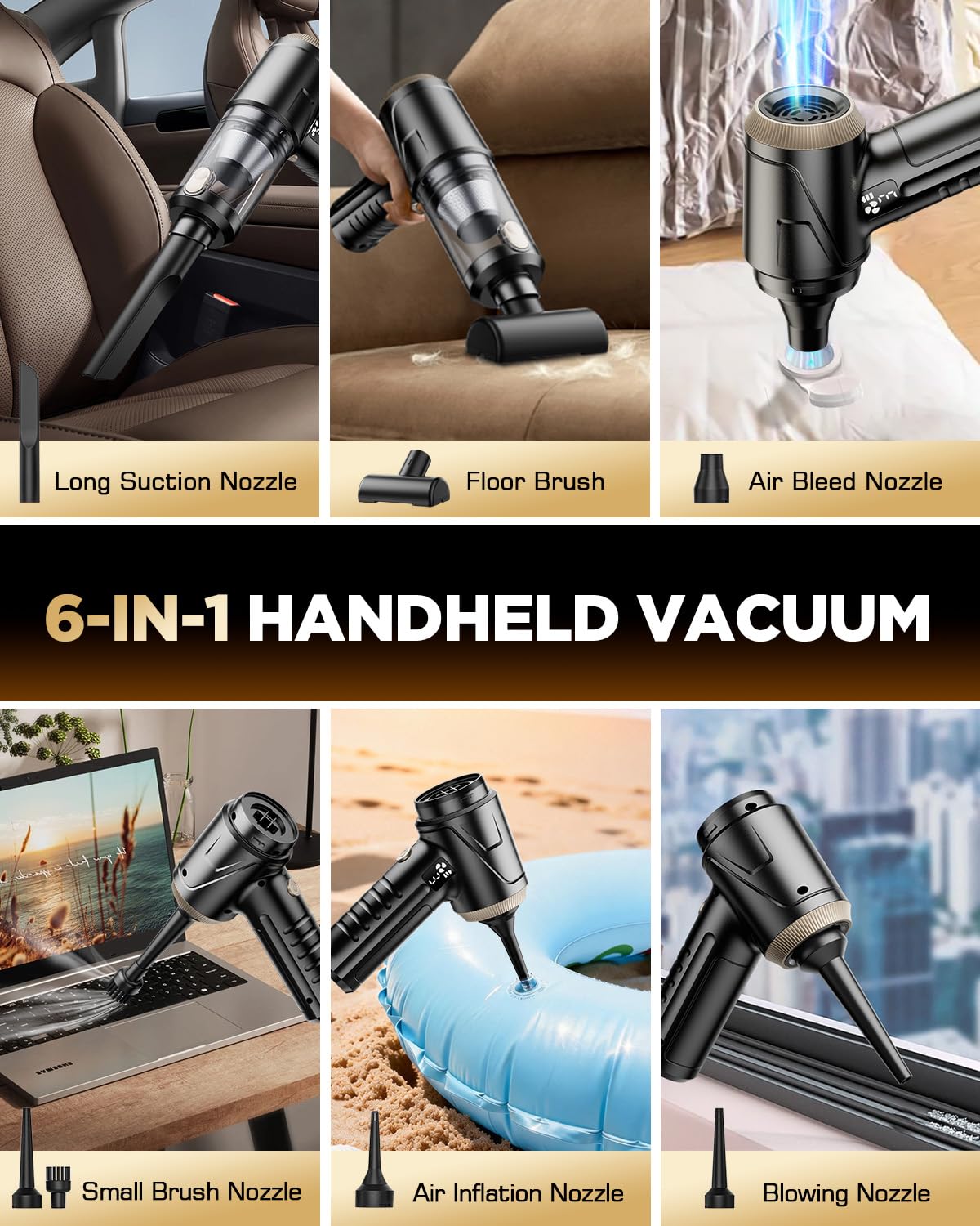 Svoko ultra-portable design weighs 0.8 lbs for cordless cleaning anywhere.