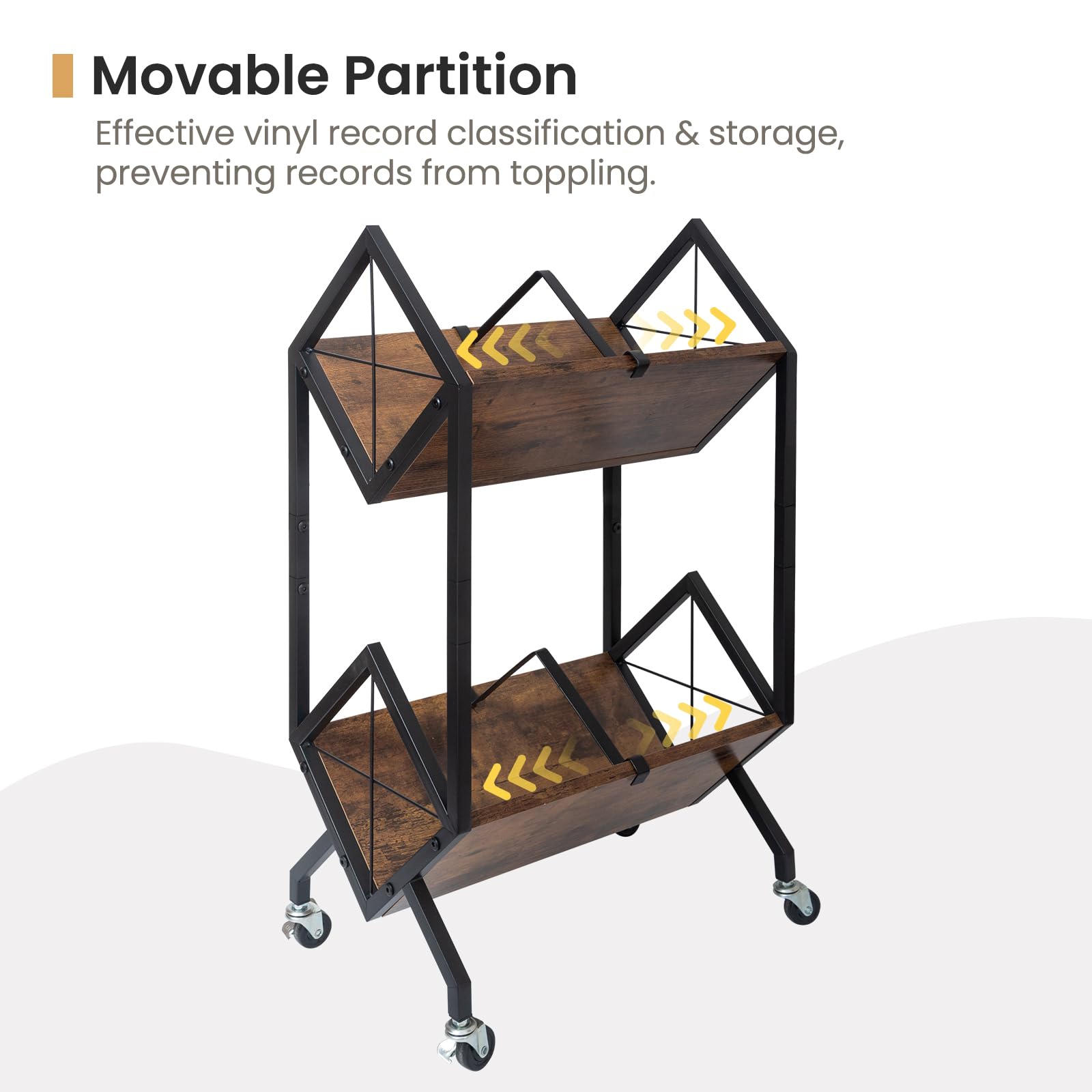 SwaaVee rolling storage cart moves smoothly even when fully loaded.
