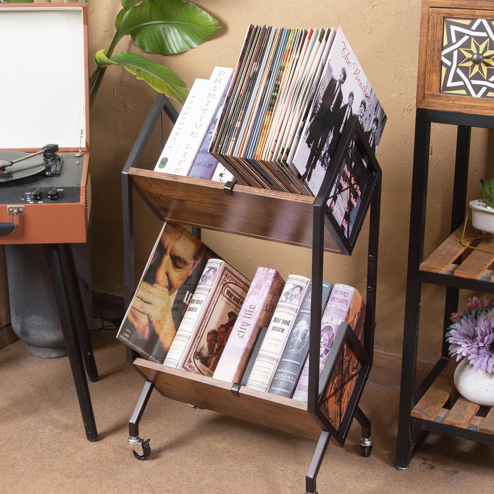 SwaaVee rustic brown finish complements both modern and vintage interiors.