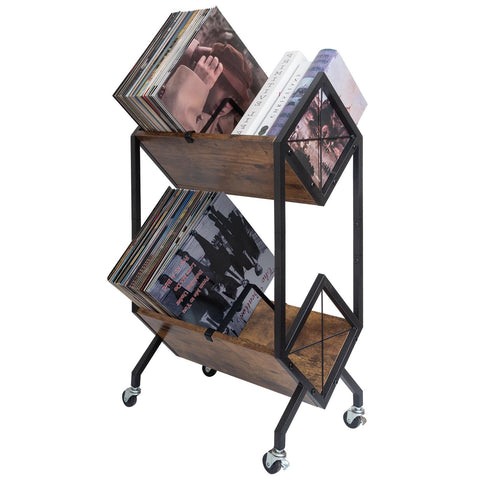 SwaaVee vinyl storage wheels enable easy mobility for large record collections.