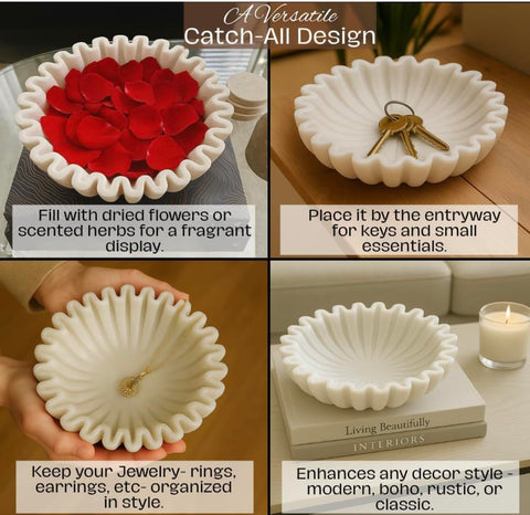 SWADESHI BLESSINGS durable marble bowl suitable for display and serving