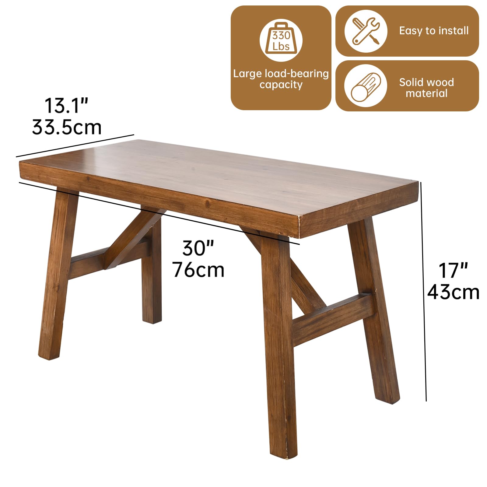 SwallowLiving rustic wood bench in a dining-room scene for versatile seating.