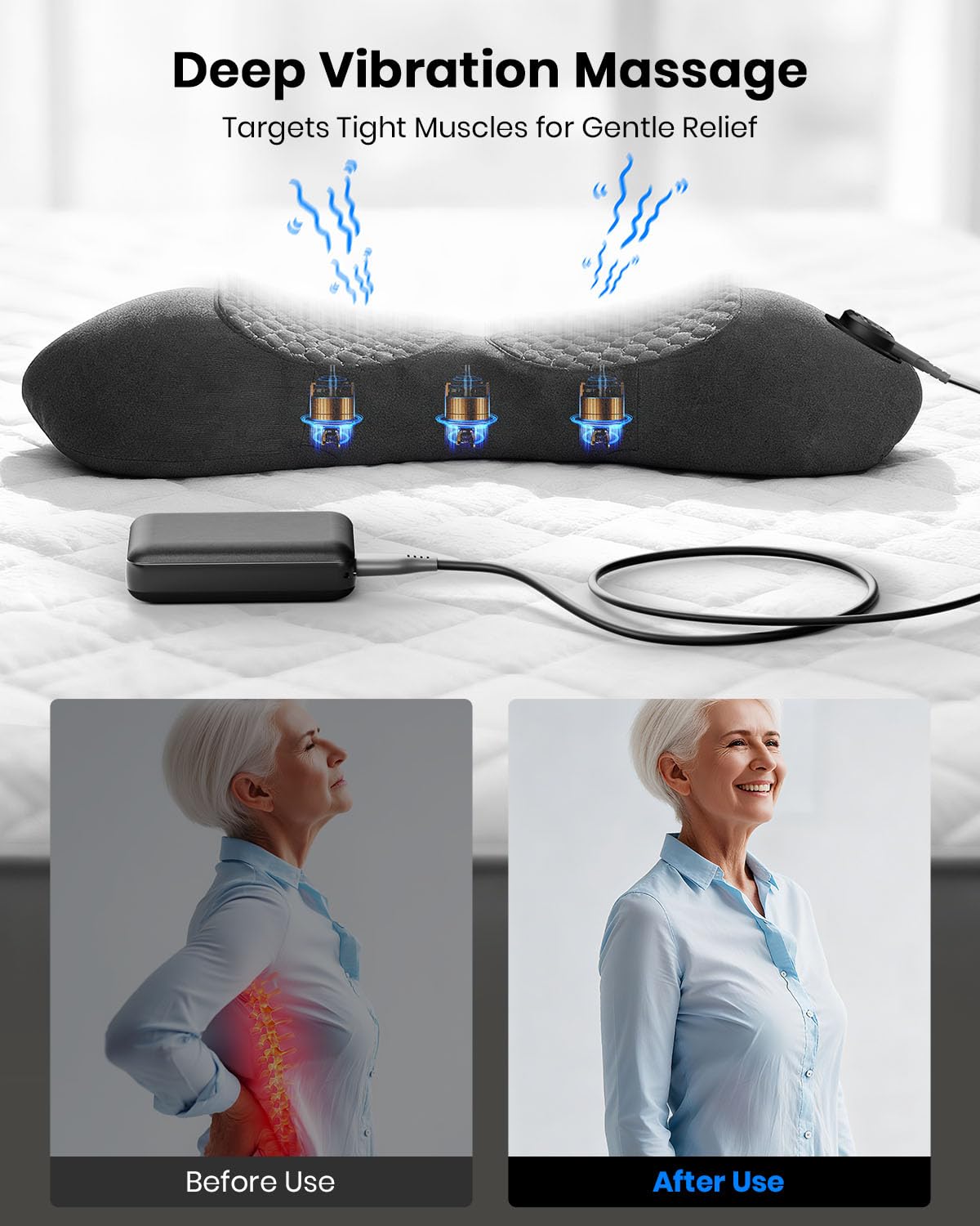 Swancode automatic vibration airbag modes showcase varied massage patterns for balance.