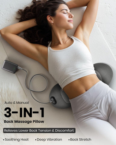 Swancode portable lumbar pillow in car supports posture during commutes and long drives.