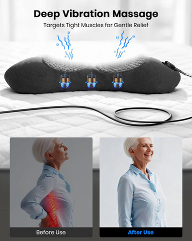 Swancode Triple Fusion Back Massager airbag massage feature demonstrates adjustable tension.