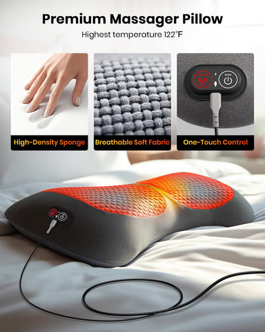 Swancode Triple Fusion Back Massager controls close-up shows intuitive cycling between modes.