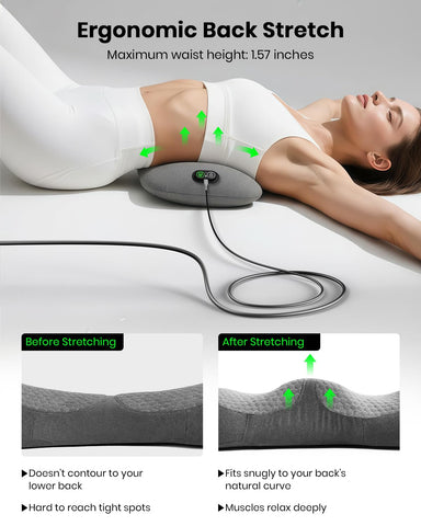 Swancode Triple Fusion Back Massager heat function highlights graphene pads for quick warmth.