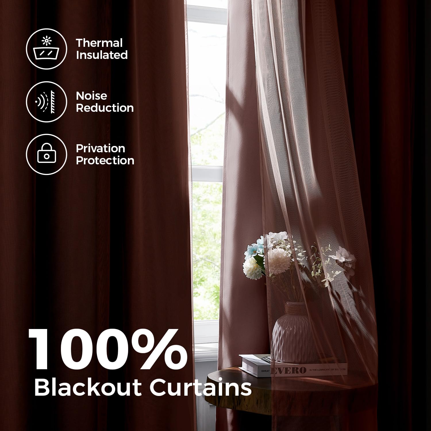 Swandream pink blackout curtain package includes two panels for a full setup.
