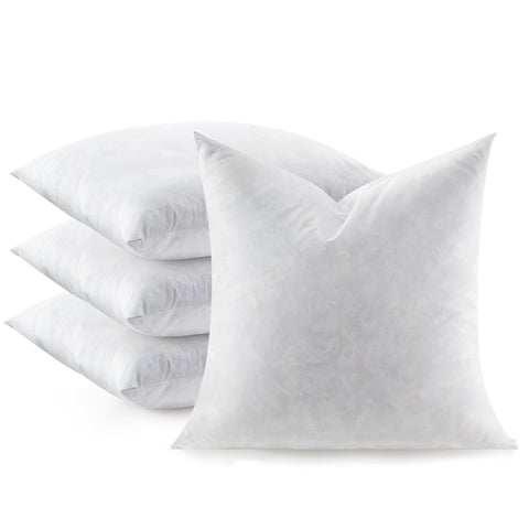 Swandream four-pack feather throw pillow inserts add plush comfort to couches