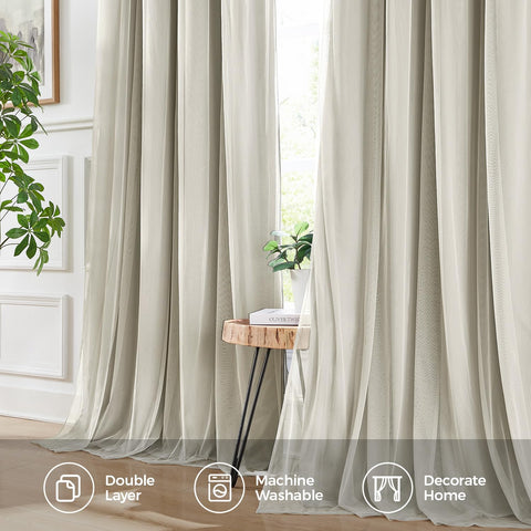 Swandream ivory curtains blend with décor while blocking light effectively