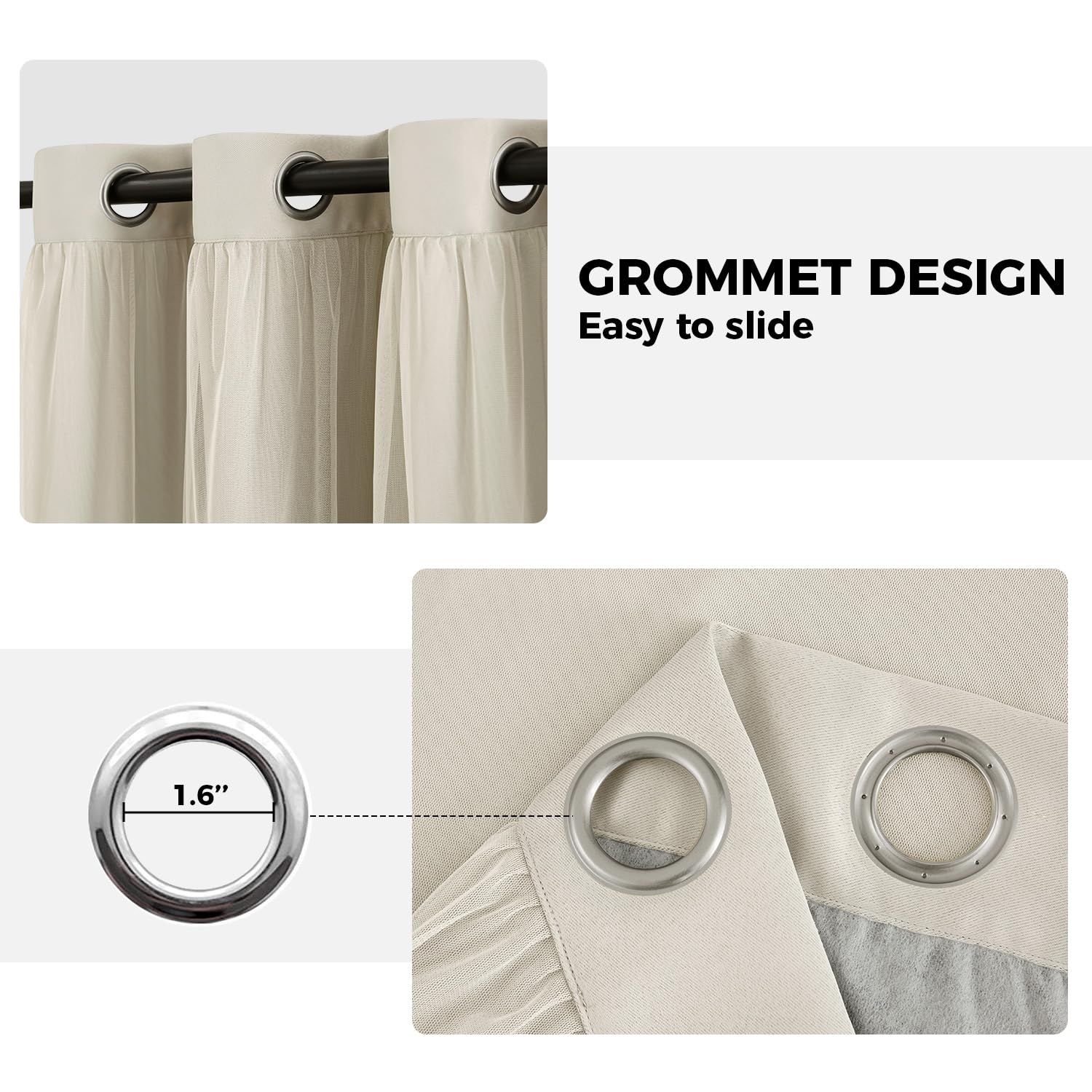 Swandream two-panel set with tie-backs included for a cohesive look