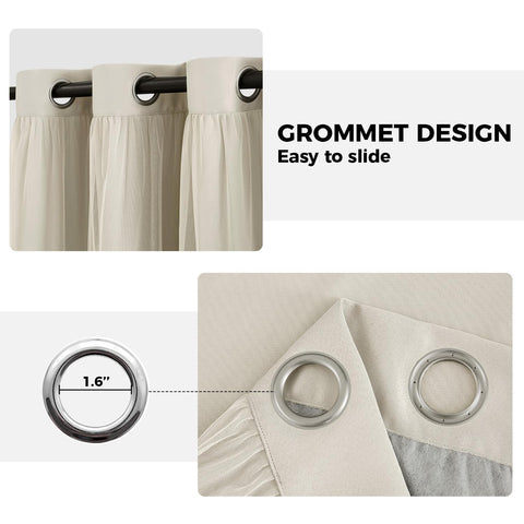Swandream two-panel set with tie-backs included for a cohesive look