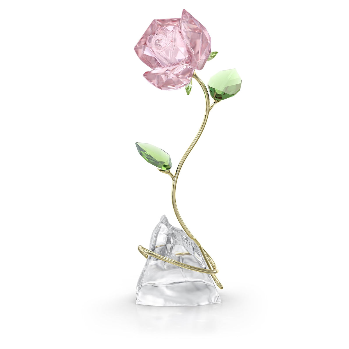 Swarovski Florere Rose close-up of pink crystal petals with brilliant sparkle for refined decor