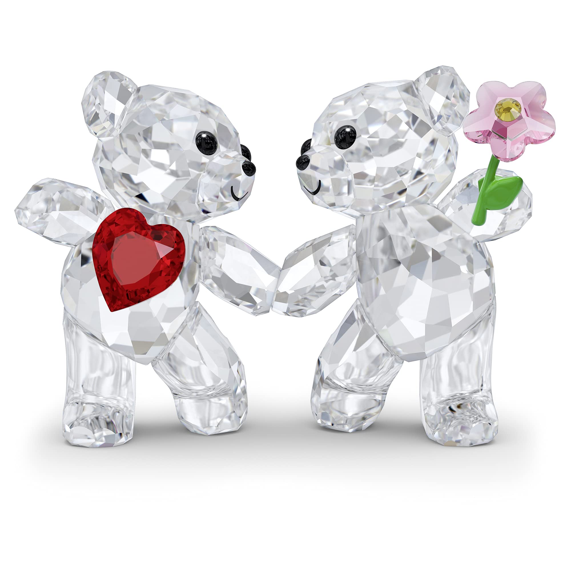 Swarovski Kris Bears Happy Together figurine on display highlighting crystal sparkle