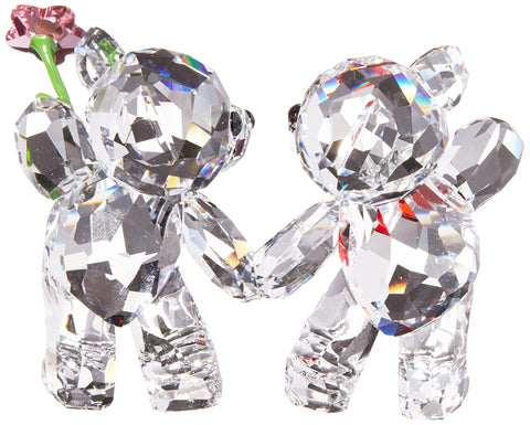 Swarovski Kris Bears heart and flower detail symbolizes affection, ideal as a gift