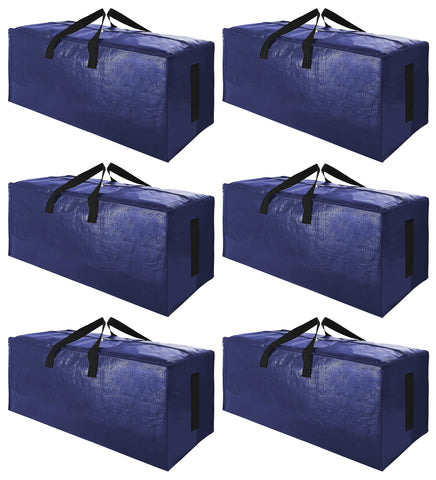 Sweet Dolphin 6-pack extra-large moving bags folded flat for storage.