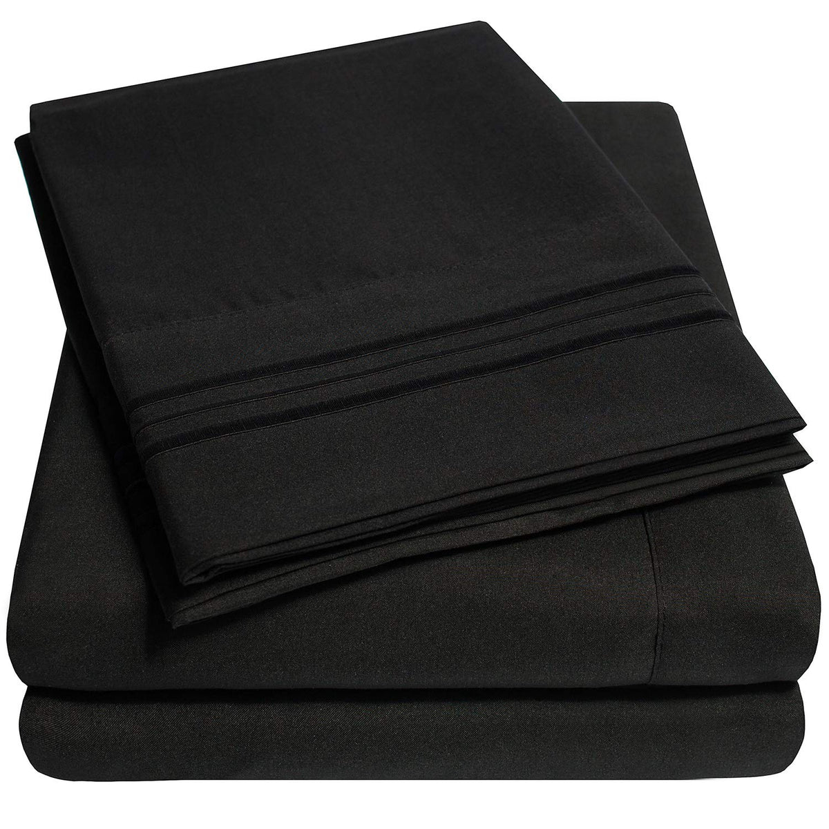 Sweet Home Collection 1500 Supreme fitted sheets with elastic corner straps keep bedding in place.