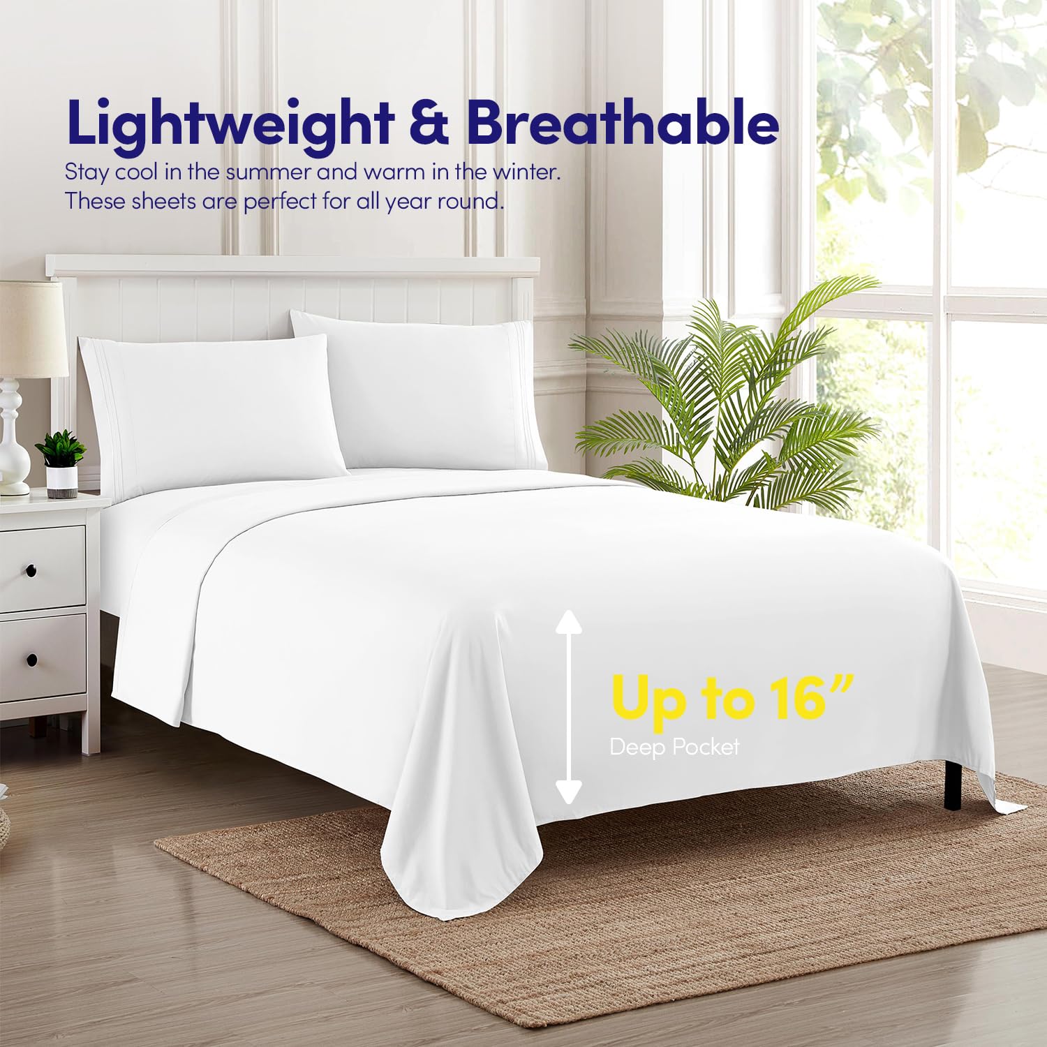 Sweet Home Collection 1500 Supreme hotel-soft bedding for year-round comfort