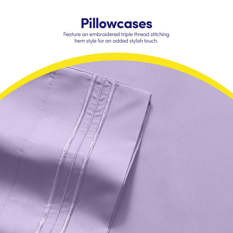 Sweet Home Collection 1500 Supreme lavender breathable microfiber for year-round comfort