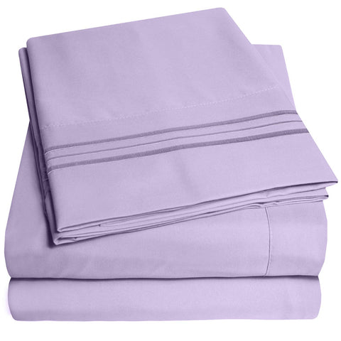 Sweet Home Collection 1500 Supreme lavender flat sheet close-up showing soft weave